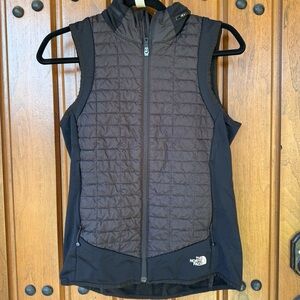 The North Face Black Vest (Small), with zip up hoodie